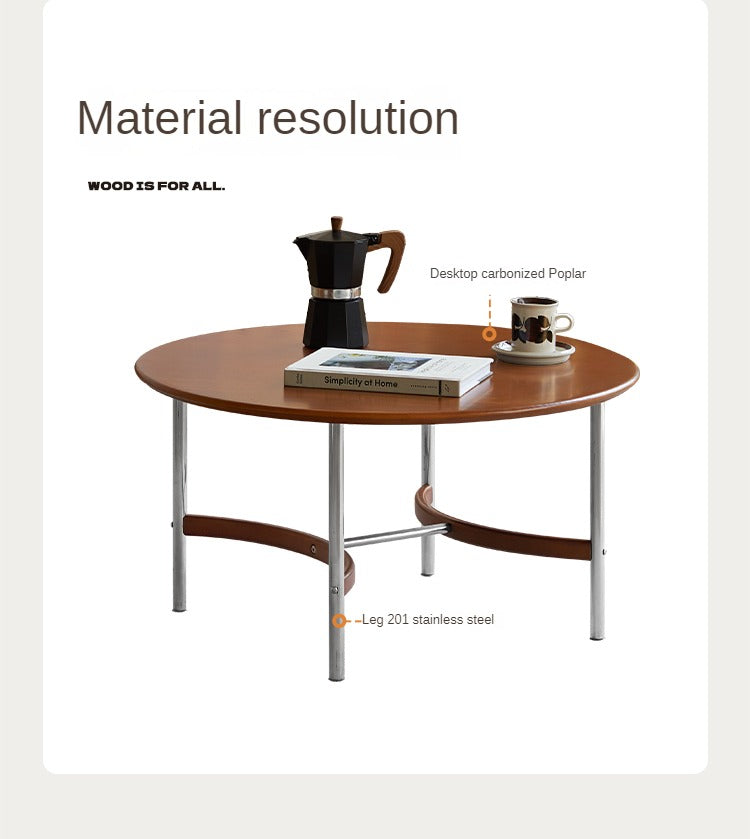 Poplar Solid Wood American Retro Coffee Table.