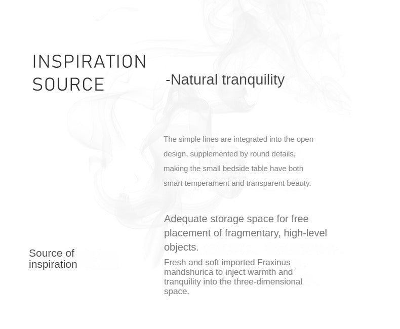 Ash Solid Wood Narrow Edge Nightstand