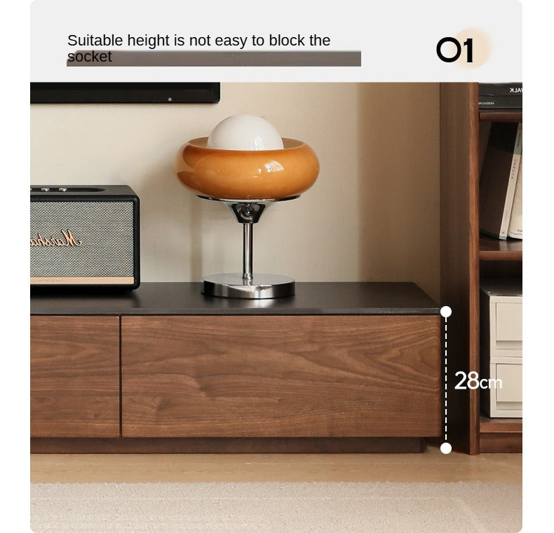 Black Walnut Solid Wood TV Stand Rock Slab