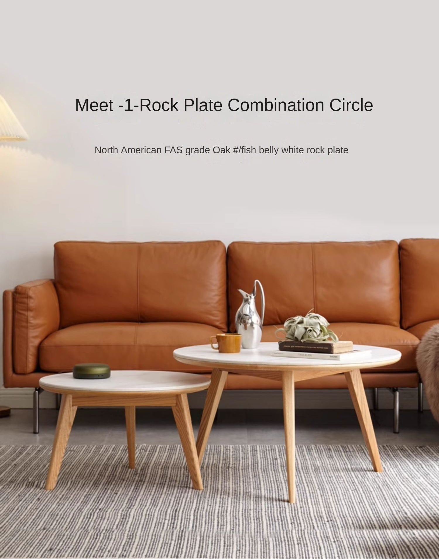 Oak, Black Walnut Solid Wood Coffee Table Slate Top