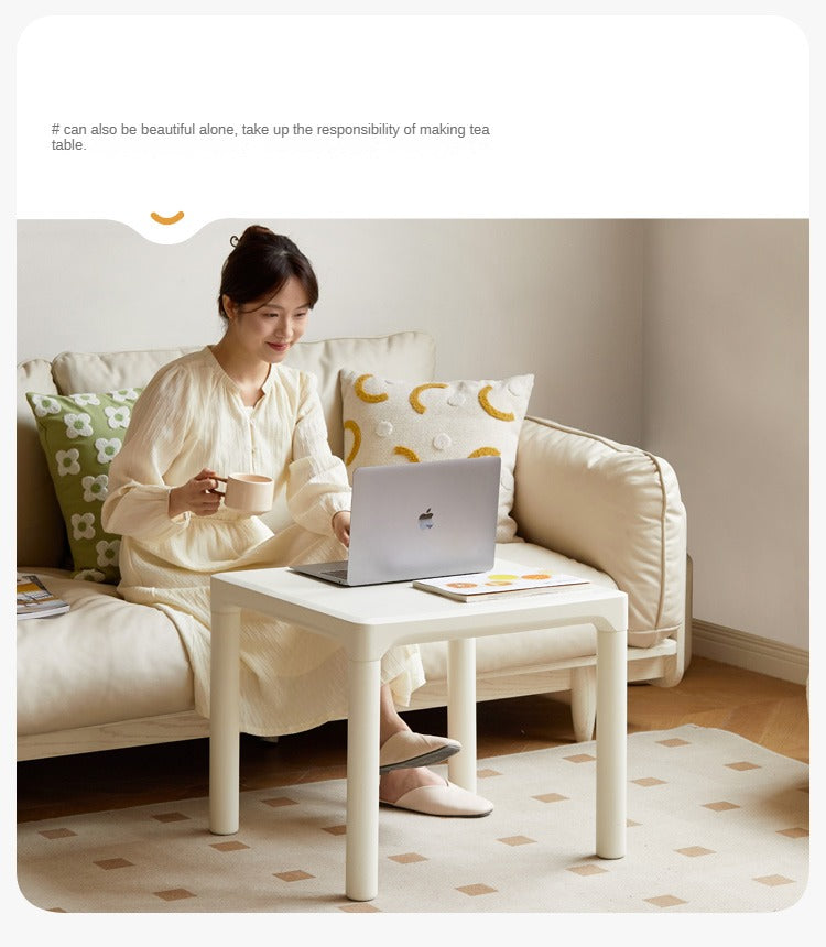 Pine Solid Wood Modern Mobile Coffee Table Storage Cabinet