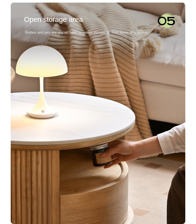 Ash Solid Wood Rock Plate Coffee Table