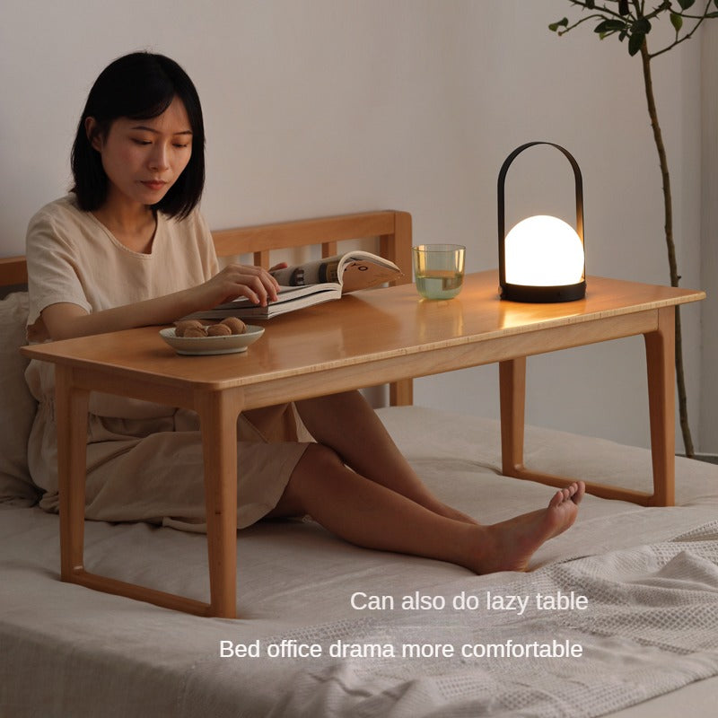 Beech Solid Wood Coffee Table, Bay Window Table