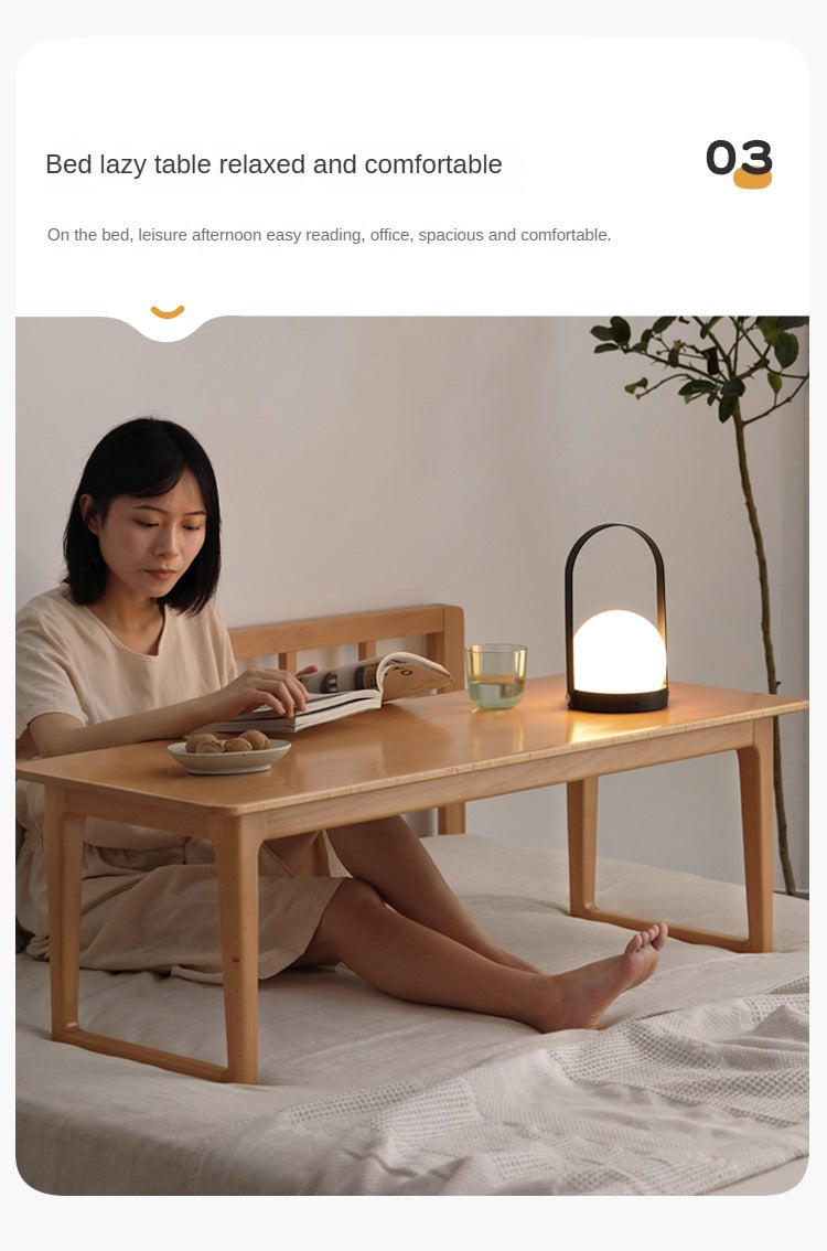 Beech Solid Wood Coffee Table, Bay Window Table