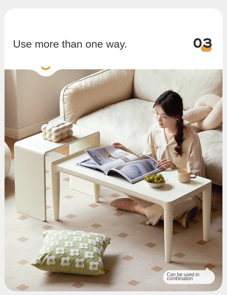 Pine Solid Wood Coffee Table Side Table Nordic Creative Combination