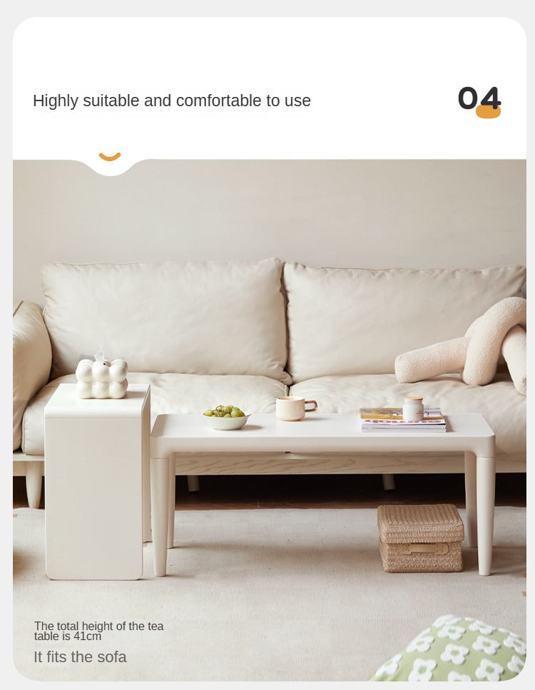 Pine Solid Wood Coffee Table Side Table Nordic Creative Combination