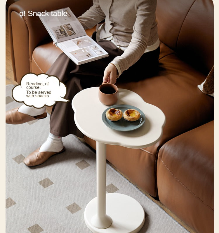 Rubberwood Solid Wood Cloud Side Table