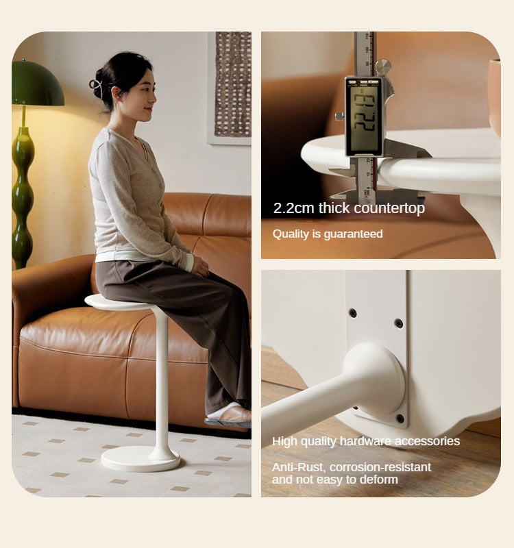 Rubberwood Solid Wood Cloud Side Table