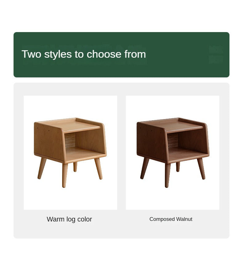 Beech solid wood Fully open nightstand