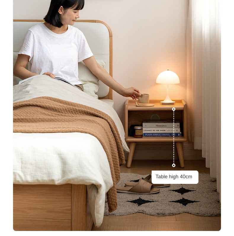 Beech solid wood Fully open nightstand