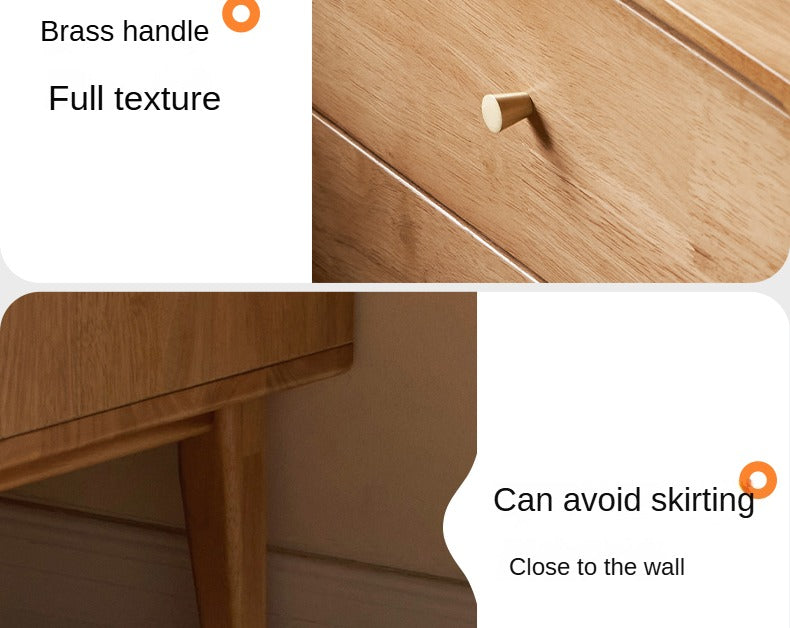Ash, Oak Solid Wood, Solid RubberWood Nightstand)