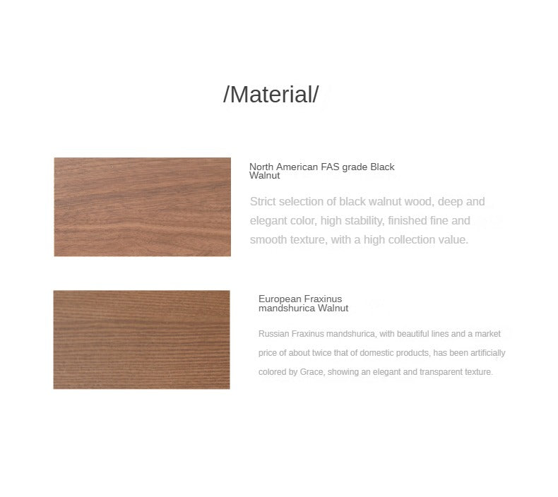 Black Walnut, Ash Solid Wood Simple Modern Nightstand