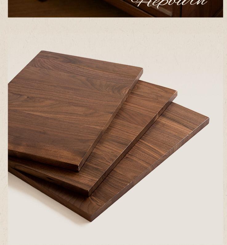 Black Walnut Solid Wood Nightstand.