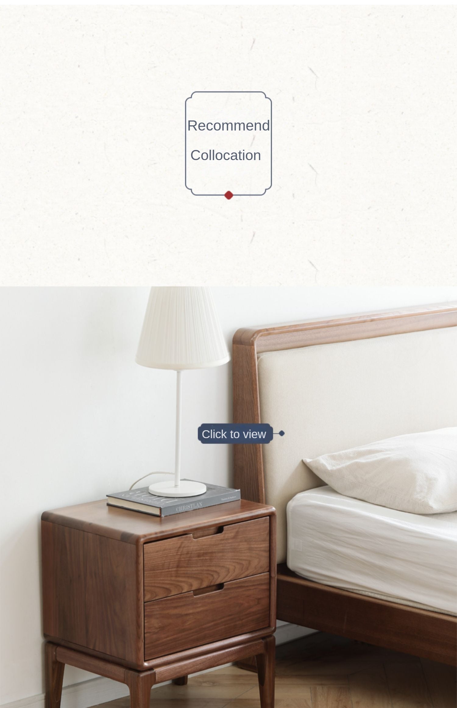 Black Walnut, Ash Solid Wood Nordic Modern Nightstand