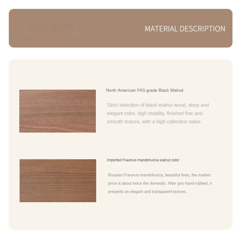 Black Walnut, Ash Solid Wood Nightstand With Light