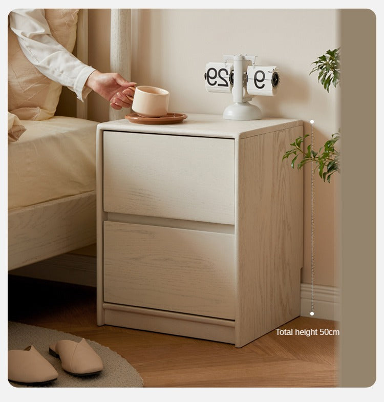 Solid Rubberwood Nightstand.