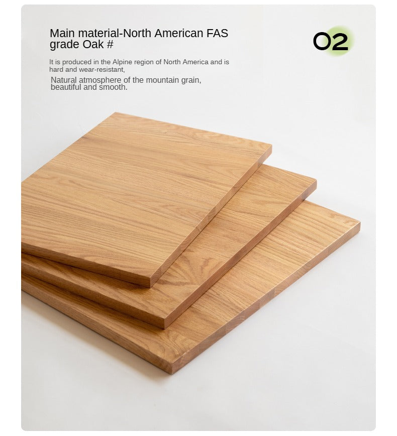 Oak Solid Wood Nightstand Rack Integrated Light)