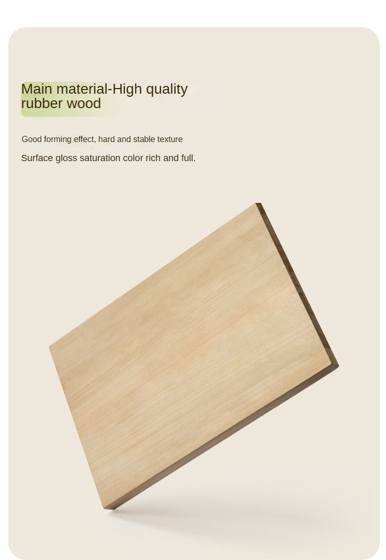 Poplar Solid Wood Nightstand Touch Light