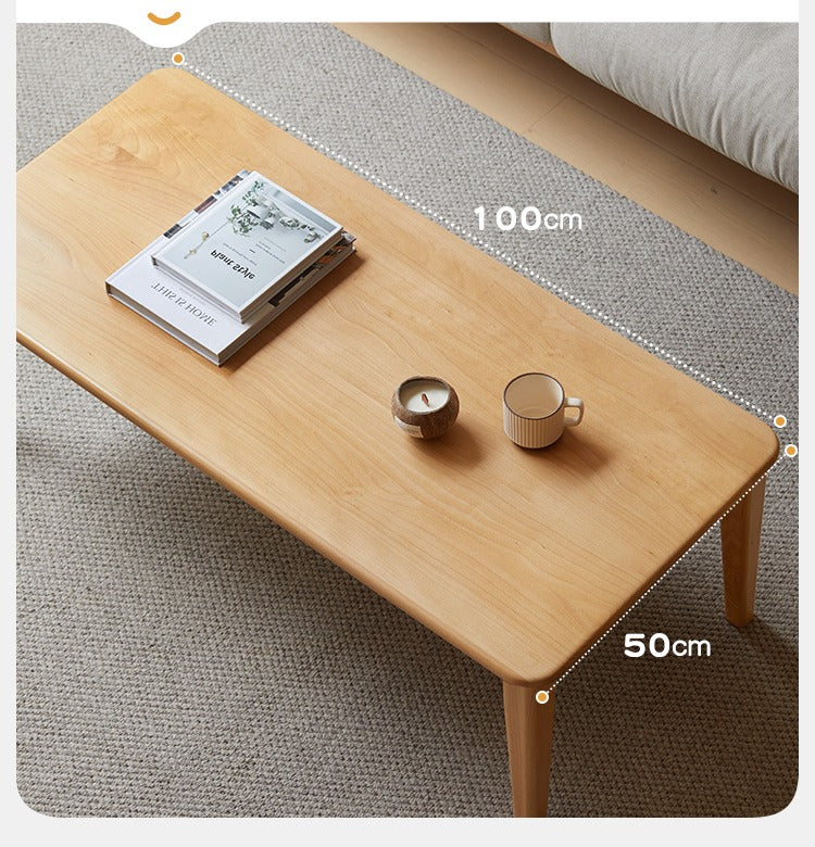 Beech Solid Wood Coffee Table Modern
