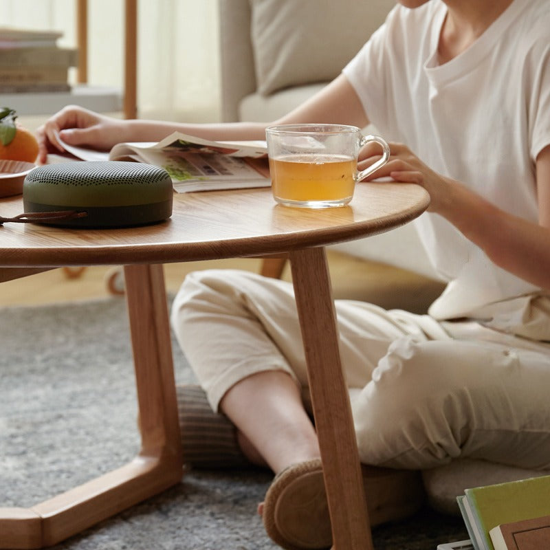 Oak, Beech Solid Wood Round Coffee Table