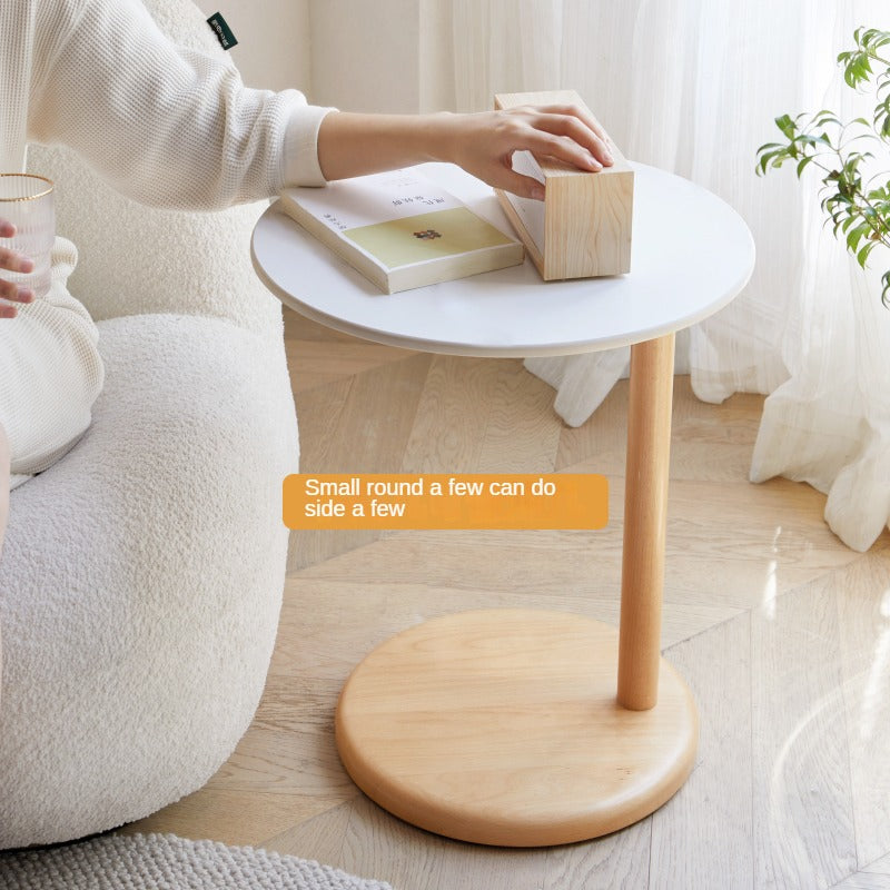 Beech Solid Wood Coffee Table Slate Side Table Combination