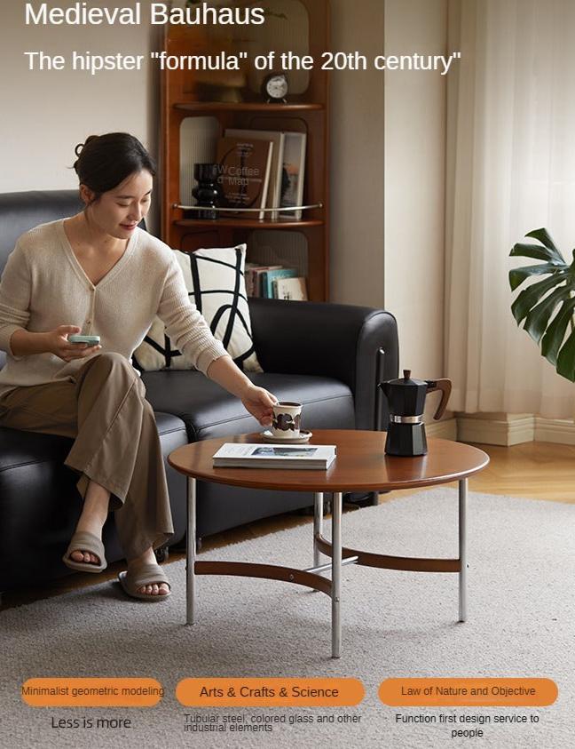Poplar Solid Wood American Retro Coffee Table.
