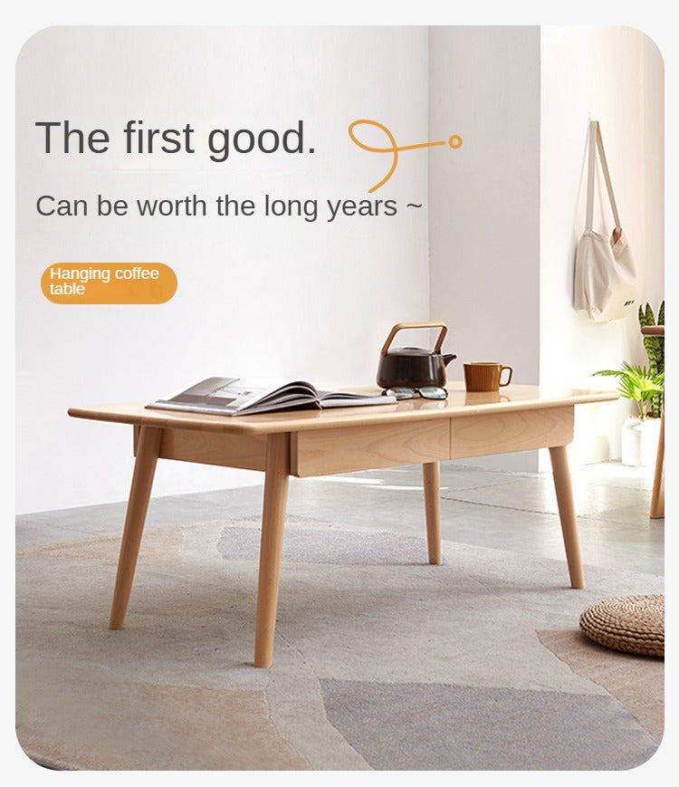 Beech Solid Wood Coffee Table