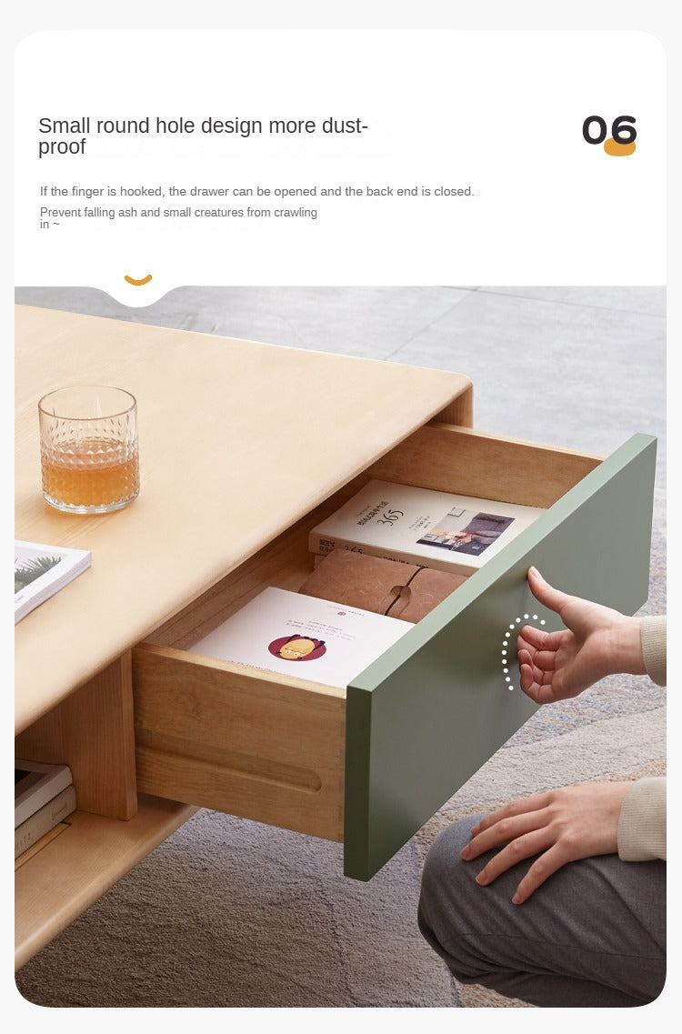 Beech Solid Wood Coffee Table Nordic Simple.