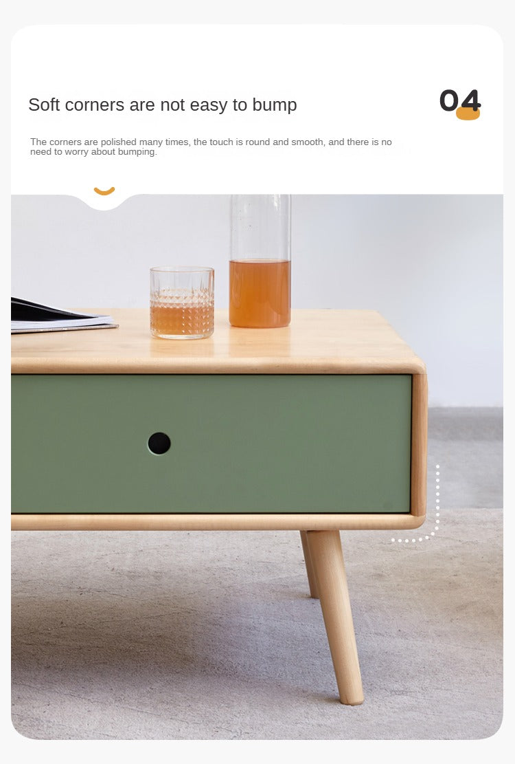 Beech Solid Wood Coffee Table Nordic Simple.