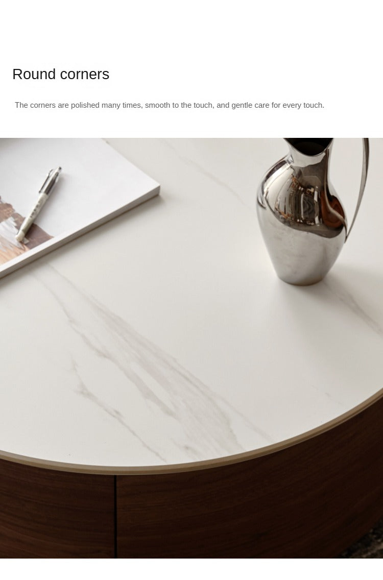 Black Walnut Slate Top Coffee Table