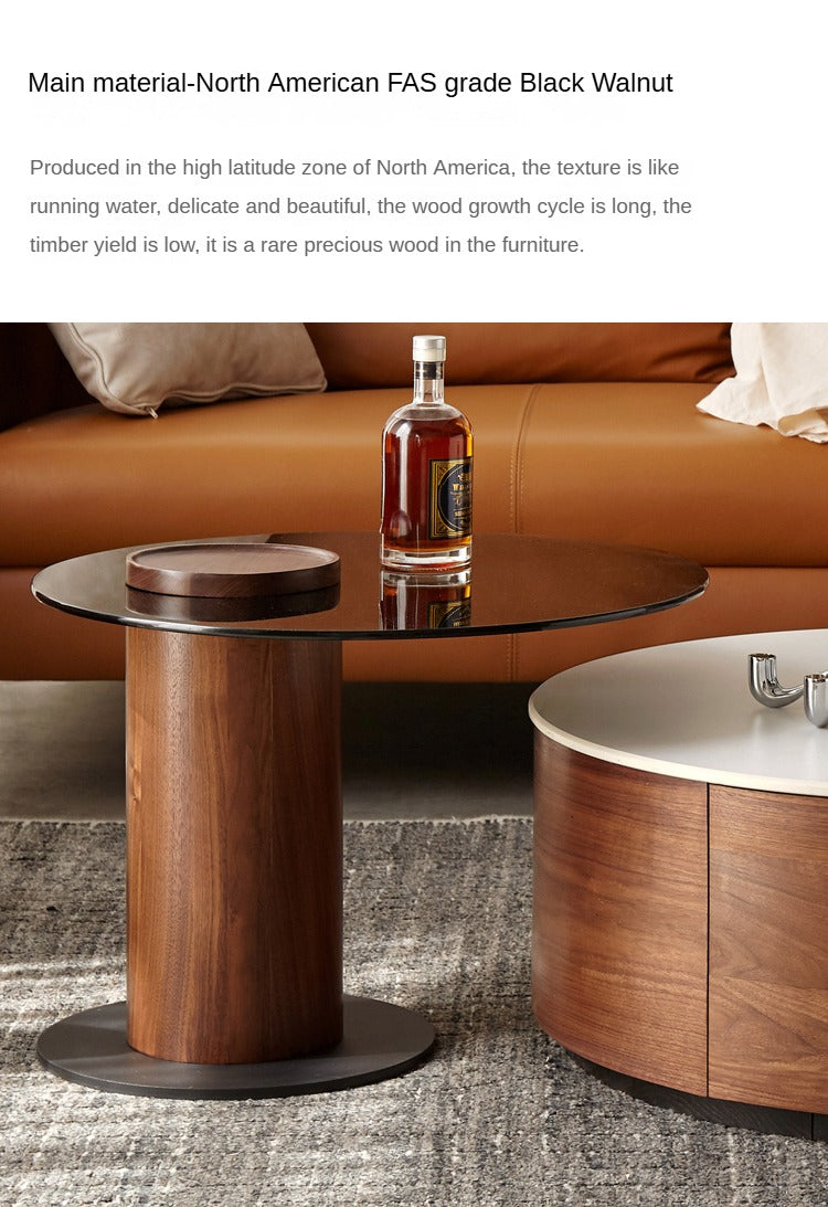 Black Walnut Slate Top Coffee Table