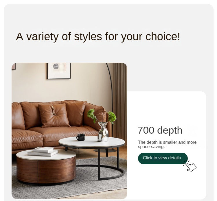 Black Walnut Slate Top Coffee Table