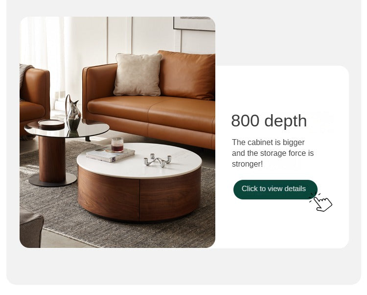 Black Walnut Slate Top Coffee Table