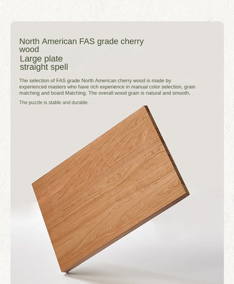 Cherry Solid Wood Mobile Folding Coffee Table.