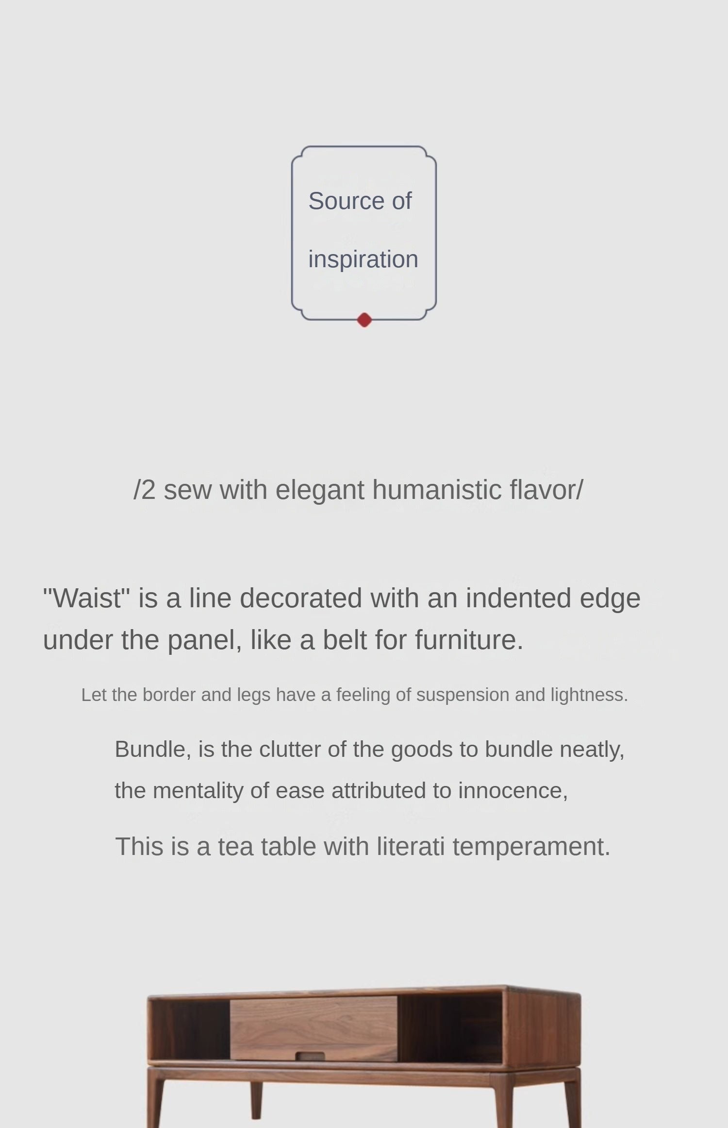 Black Walnut, Ash Solid Wood Modern Coffee Table