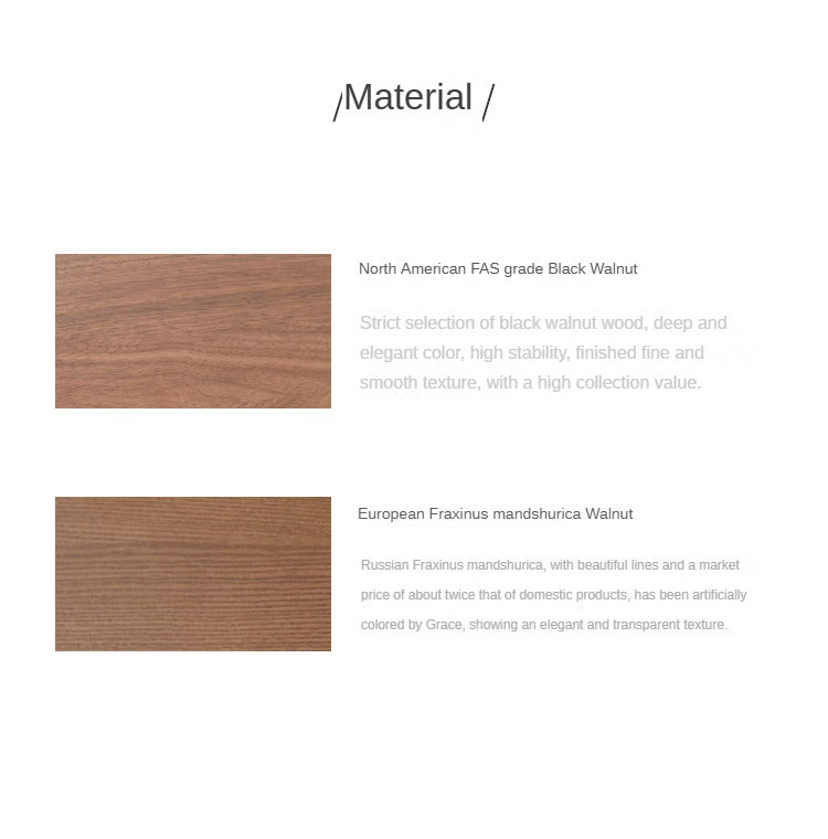 Black Walnut, Ash Solid Wood Modern Coffee Table