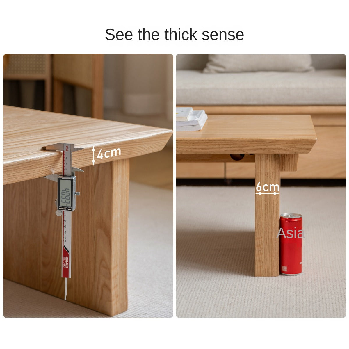 Birch, Oak Solid Wood Live Edge tea Table