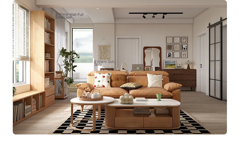 Oak, Ash Solid Wood Rock Plate Coffee Table