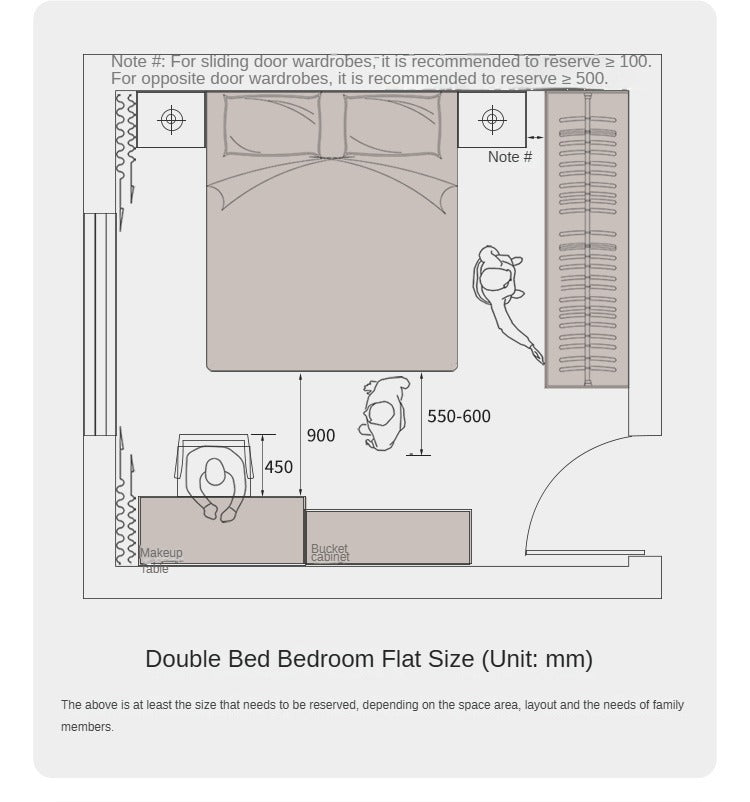 Black Walnut, Teak solid wood, Ach Solid Wood Bed Nordic Modern