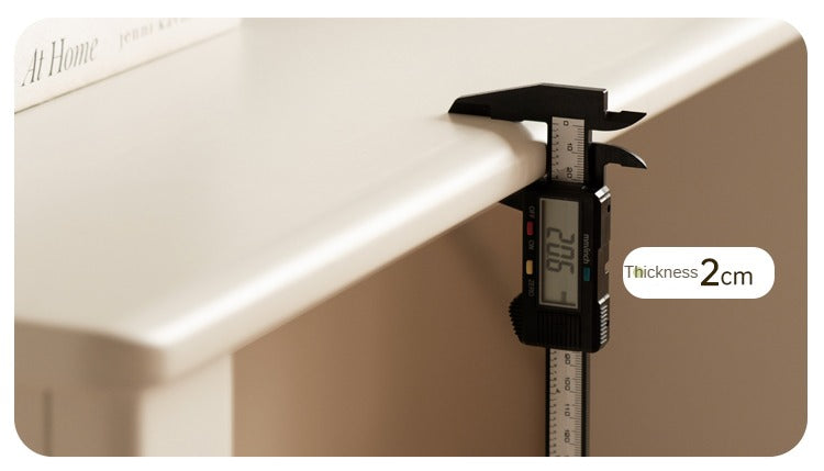 Solid RubberWood Cream Style Single-Leg Desk