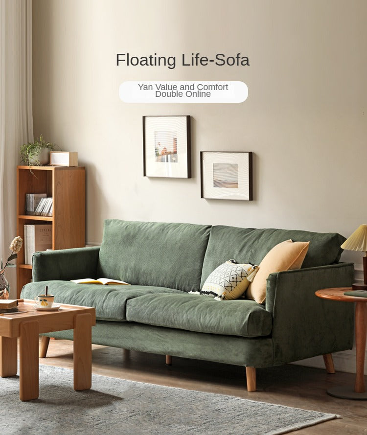 Velvet Retro Straight-row Sofa