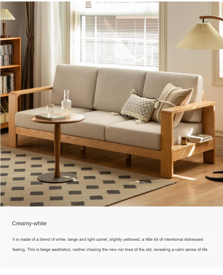 Oak, Poplar, Rubberwood, Beech Solid Wood Modern Fabric Sofa.