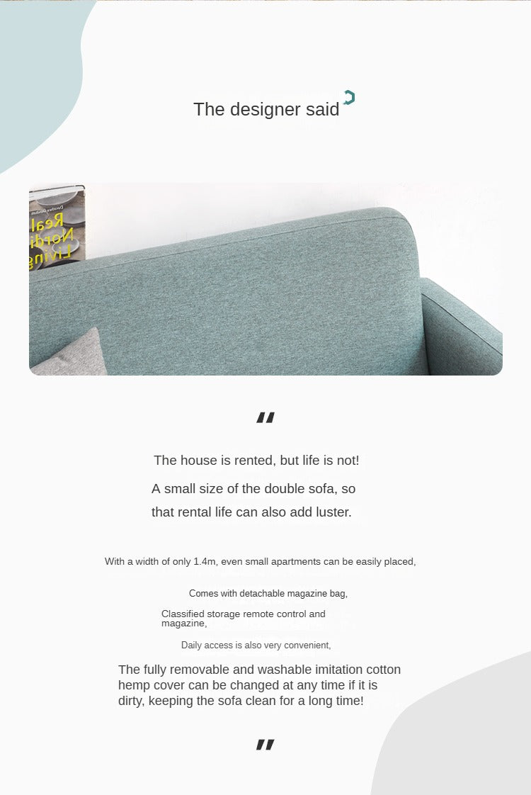 Fabric Double Sofa Scandinavian.