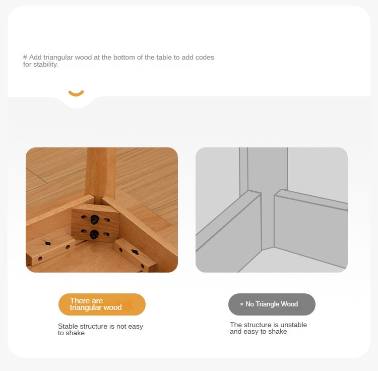 Beech Solid Wood Modern Dining Table