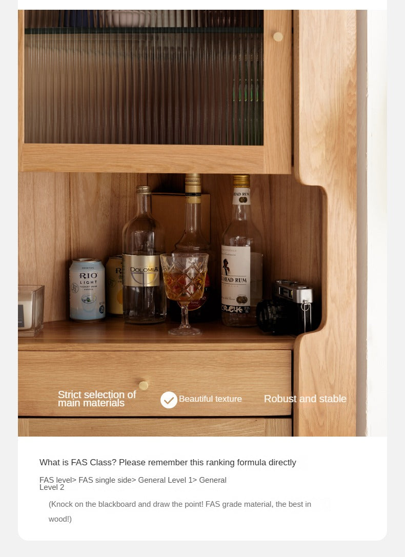 Oak Solid Wood Corner Sideboard