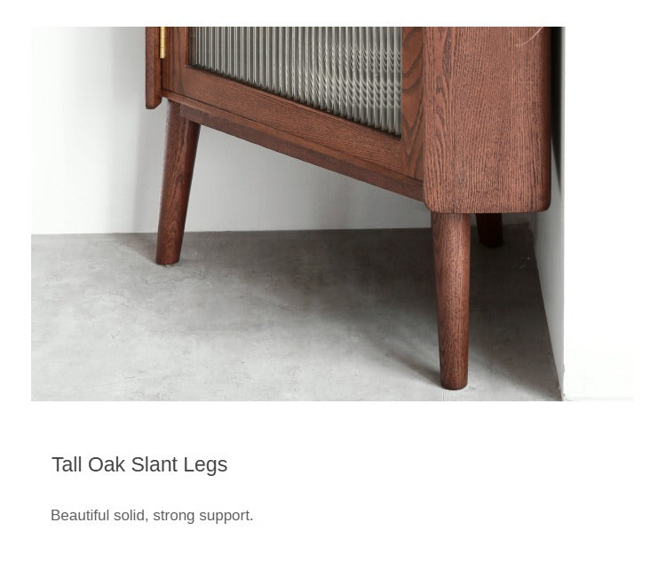 Oak Solid Wood Corner Side Cabinet