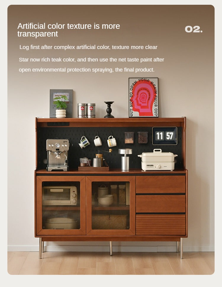 Poplar Solid Wood Retro Sideboard