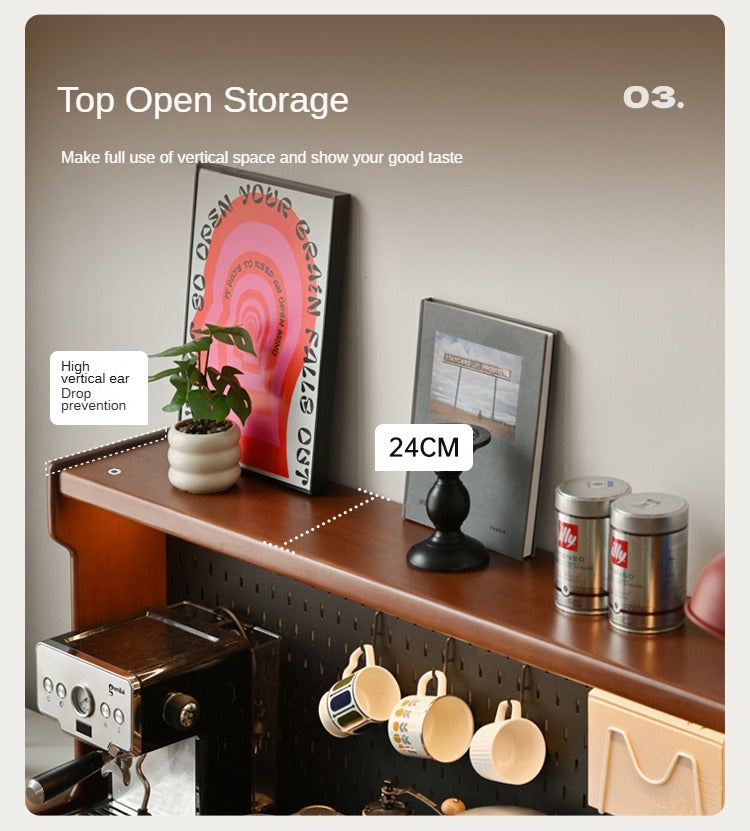 Poplar Solid Wood Retro Sideboard