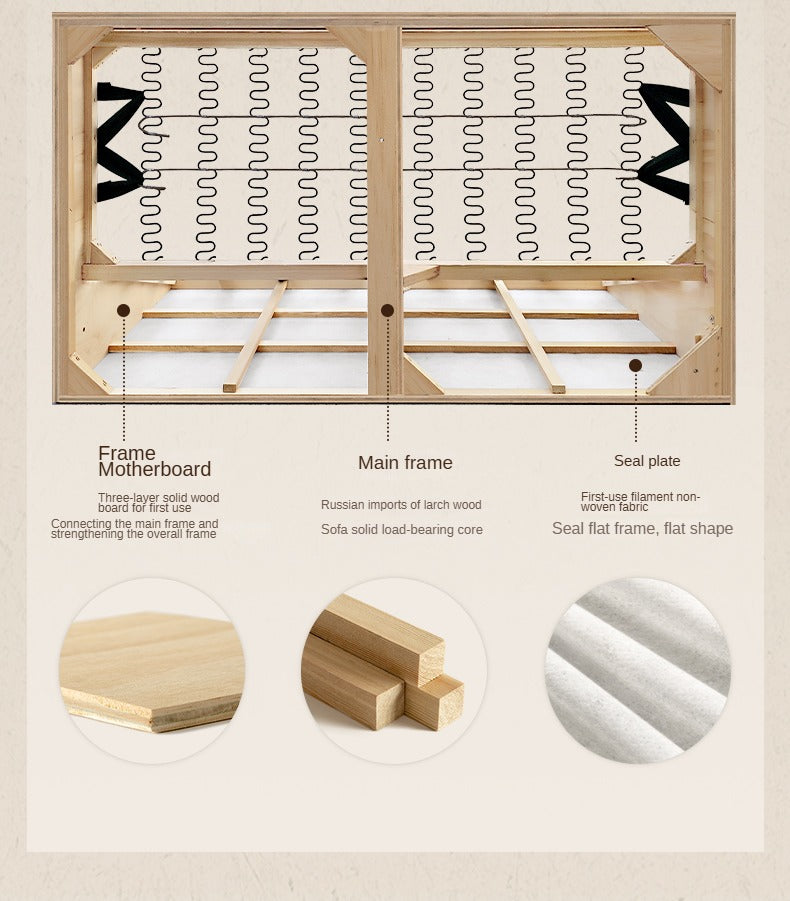 Leather Sofa American Retro Top Layer Cowhide Straight Sofa,