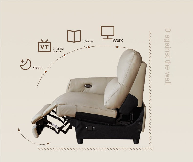 Genuine Leather Zero-Wall Electric Sofa